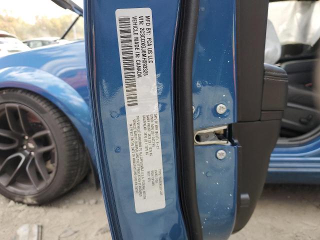 2C3CDXGJ6MH593328 - 2021 DODGE CHARGER SCAT PACK BLUE photo 10