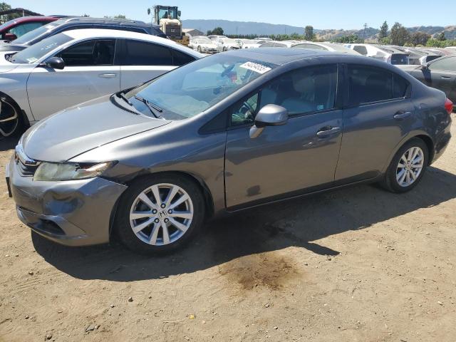 2HGFB2F94CH504557 - 2012 HONDA CIVIC EXL CHARCOAL photo 1