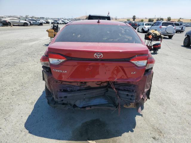 JTDEPRAE9LJ052404 - 2020 TOYOTA COROLLA LE RED photo 6