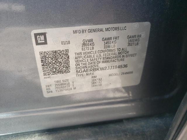 5GAERBKW2JJ194536 - 2018 BUICK ENCLAVE ESSENCE Boz foto 13