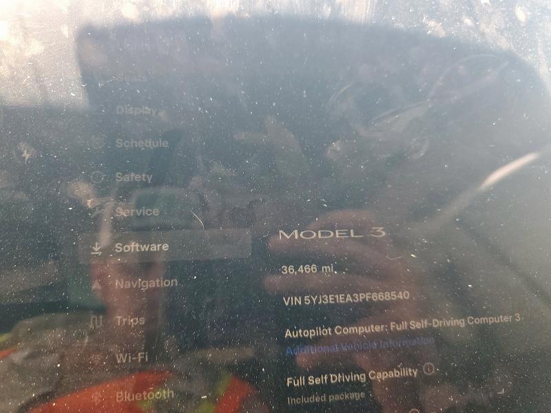 5YJ3E1EA3PF668540 - 2023 TESLA MODEL 3 GRAY photo 9