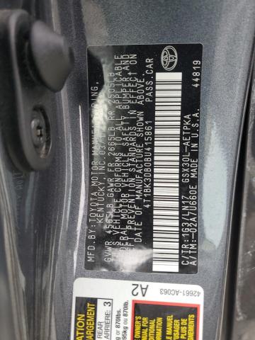 4T1BK3DB0BU415861 - 2011 TOYOTA AVALON BASE 灰色 照片 12