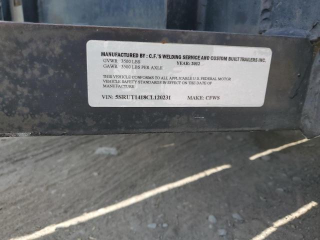5SRUT1418CL120231 - 2012 UTILITY TRAILER أسود صورة 10