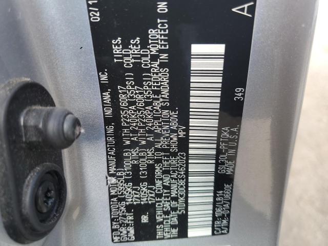 5TDYK3DC8ES462023 - 2014 TOYOTA SIENNA XLE BLUE photo 12