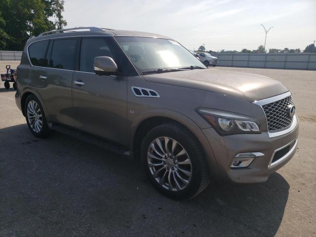 JN8AZ2NF0F9570317 - 2015 INFINITI QX80 GRAY photo 4