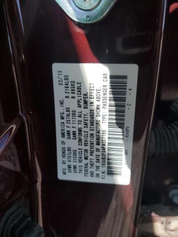 19UUB3F54FA007196 - 2015 ACURA TLX TECH BURGUNDY photo 12