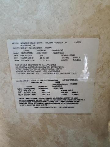 1RF21454972043543 - 2007 ROADMASTER RAIL RAISED RAI TWO TONE photo 10