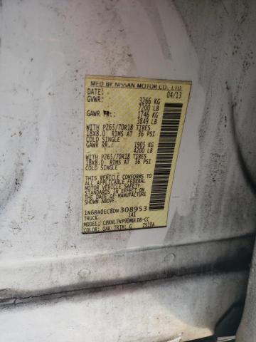 1N6BA0EC8DN308953 - 2013 NISSAN TITAN S 白色 照片 12