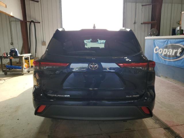 5TDHZRBH5MS106589 - 2021 TOYOTA HIGHLANDER XLE BLUE photo 6