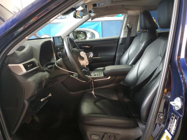 5TDHZRBH5MS106589 - 2021 TOYOTA HIGHLANDER XLE BLUE photo 7