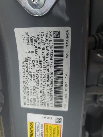 2HGFE2F5XSH547416 - 2025 HONDA CIVIC SPORT 银色 照片 12