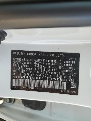 JHMCR6F79HC030911 - 2017 HONDA ACCORD TOURING HYBRID UNKNOWN - NOT OK FOR INV. photo 13