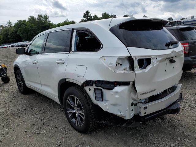 5TDKKRFH2GS133998 - 2016 TOYOTA HIGHLANDER XLE WHITE photo 2