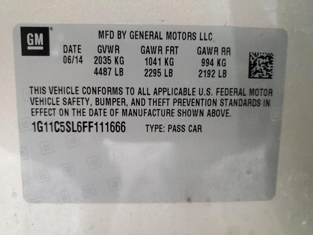 1G11C5SL6FF111666 - 2015 CHEVROLET MALIBU 1LT 棕色 照片 13