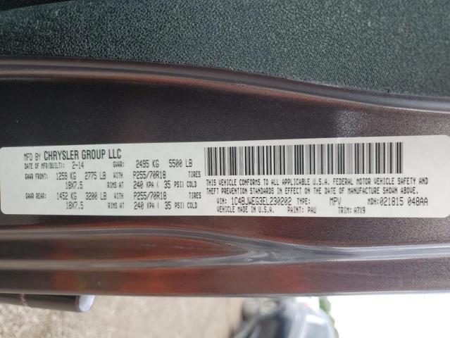 1C4BJWEG3EL230202 - 2014 JEEP WRANGLER U SAHARA 石墨色 照片 12