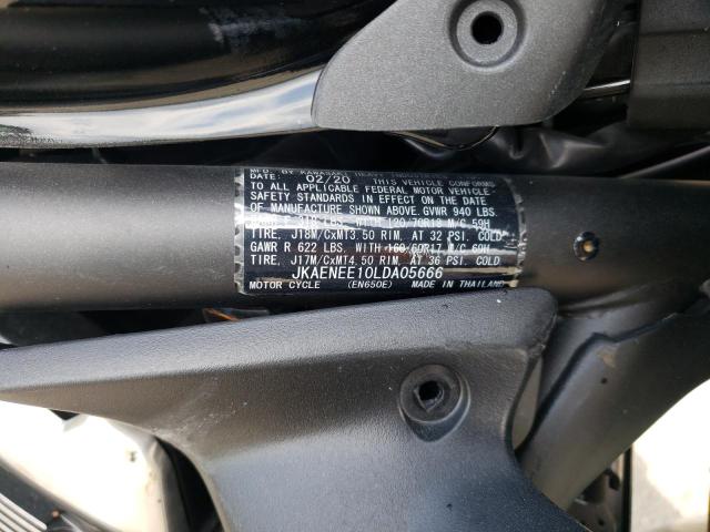 JKAENEE10LDA05666 - 2020 KAWASAKI EN650 E BLACK photo 10