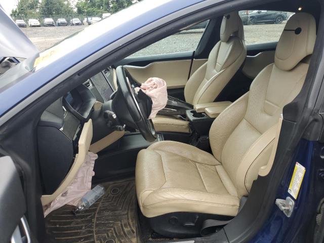 5YJSA1E42GF170850 - 2016 TESLA MODEL S Bleu photo 7