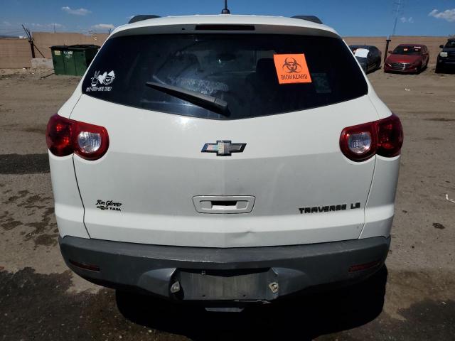 1GNKRFED7BJ396316 - 2011 CHEVROLET TRAVERSE LS WHITE photo 6