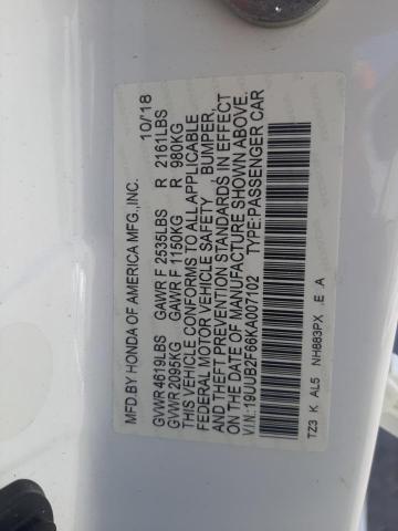 19UUB2F66KA007102 - 2019 ACURA TLX TECHNOLOGY 白色 照片 13