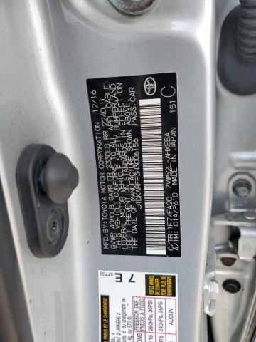 JTDKARFP3H3006156 - 2017 TOYOTA PRIUS PRIM ვერცხლისფერი ფოტო 12