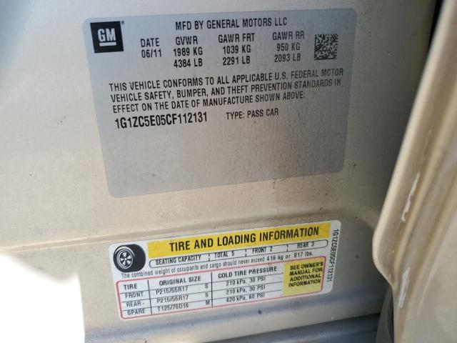 1G1ZC5E05CF112131 - 2012 CHEVROLET MALIBU 1LT 金色 照片 12