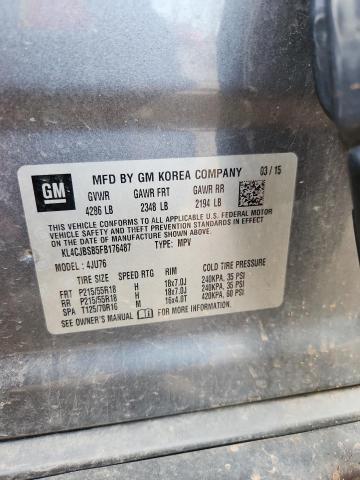 KL4CJBSB5FB176487 - 2015 BUICK ENCORE CONVENIENCE 灰色 照片 14