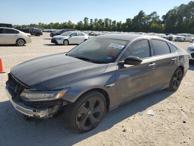 1HGCV1F91JA078648 - 2018 HONDA ACCORD TOURING GRAY photo 1