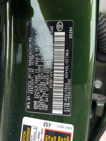 4T1BF3EK1AU555483 - 2010 TOYOTA CAMRY BASE GREEN photo 13