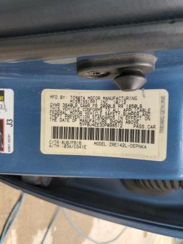 5YFBU4EE3DP098512 - 2013 TOYOTA COROLLA BASE Niebieski zdjęcie 13