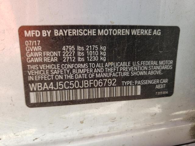 WBA4J5C50JBF06792 - 2018 BMW 440I GRAN COUPE SILVER photo 12