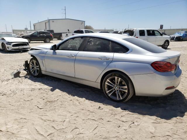 WBA4J5C50JBF06792 - 2018 BMW 440I GRAN COUPE SILVER photo 2