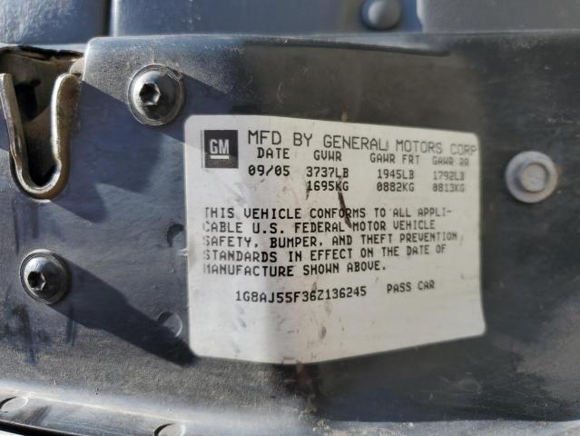 1G8AJ55F37Z177766 - 2007 SATURN ION LEVEL 2 SILVER photo 12