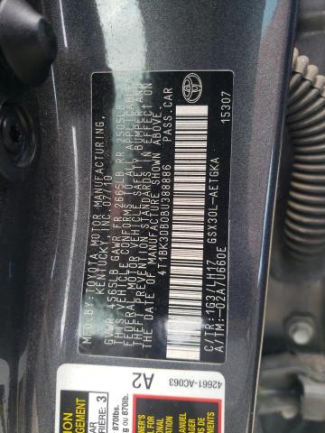 4T1BK3DB0BU388886 - 2011 TOYOTA AVALON BASE Մոխրագույն լուսանկար 12