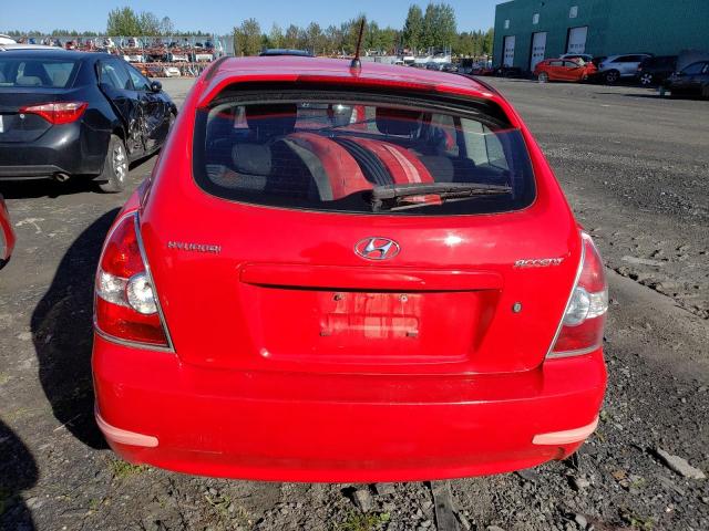 KMHCN35C07U015342 - 2007 HYUNDAI ACCENT BASE RED photo 6