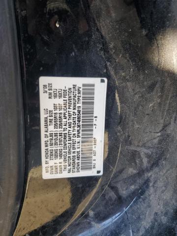 5FNRL38748B054819 - 2008 HONDA ODYSSEY EXL BLACK photo 14