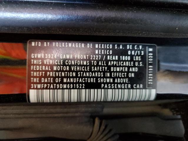 3VWFP7AT9DM691522 - 2013 VOLKSWAGEN BEETLE 黑色 照片 12