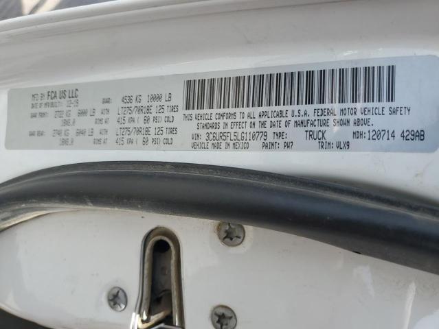 3C6UR5FL5LG110779 - 2020 RAM 2500 LARAMIE თეთრი ფოტო 13
