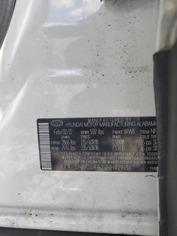 5NMS64AJ5NH429132 - 2022 HYUNDAI SANTA FE SEL WHITE photo 13