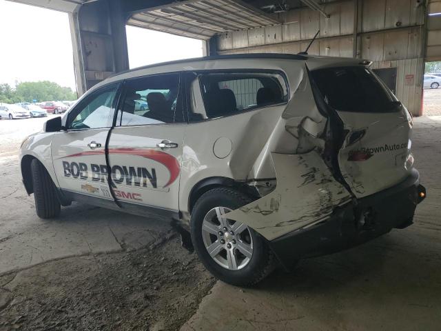 1GNKRGED5CJ127450 - 2012 CHEVROLET TRAVERSE LT WHITE photo 2