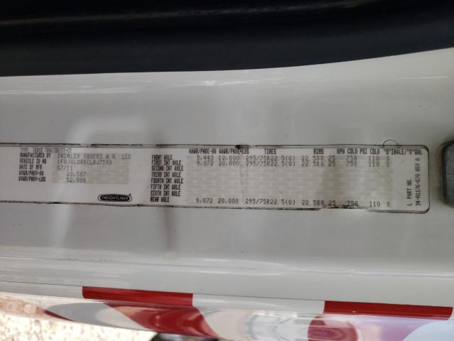 1FUJGLDRXCLBJ7593 - 2012 FREIGHTLINER CASCADIA Ağ foto 10