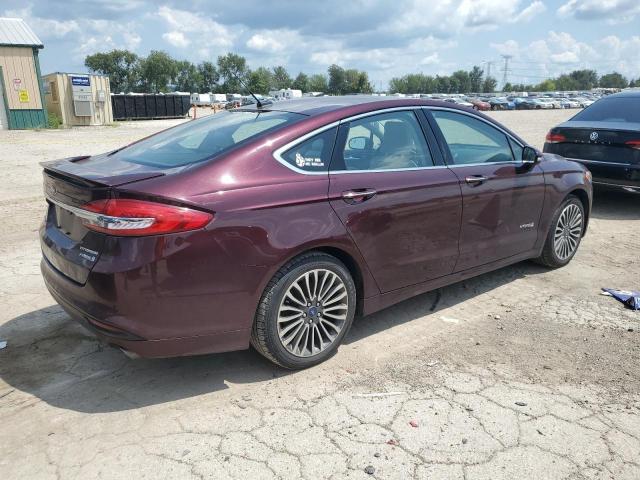 3FA6P0RU9HR388469 - 2017 FORD FUSION TITANIUM HEV MAROON photo 3