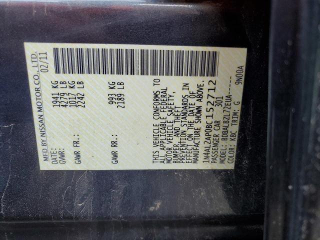 1N4AL2AP0BC152712 - 2011 NISSAN ALTIMA BASE Boz foto 13