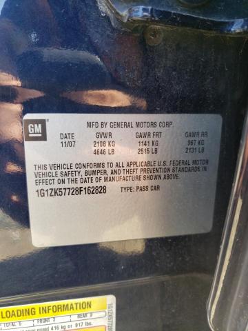 1G1ZK57728F162828 - 2008 CHEVROLET MALIBU LTZ ლურჯი ფოტო 12