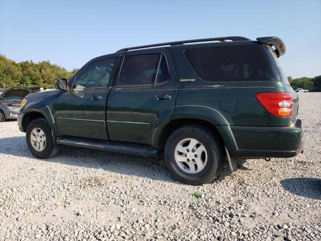 5TDZT38A12S060818 - 2002 TOYOTA SEQUOIA LIMITED GREEN photo 2