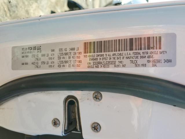 3C63RRHL5JG353232 - 2018 RAM 3500 SLT WHITE photo 12