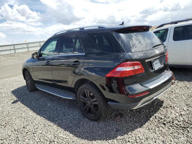 4JGDA5HB6CA036285 - 2012 MERCEDES-BENZ ML 350 4MATIC BLACK photo 2