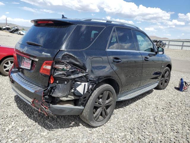 4JGDA5HB6CA036285 - 2012 MERCEDES-BENZ ML 350 4MATIC BLACK photo 3