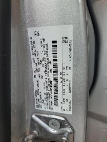 1FMCU9GD0JUD41810 - 2018 FORD ESCAPE SE رمادي صورة 13