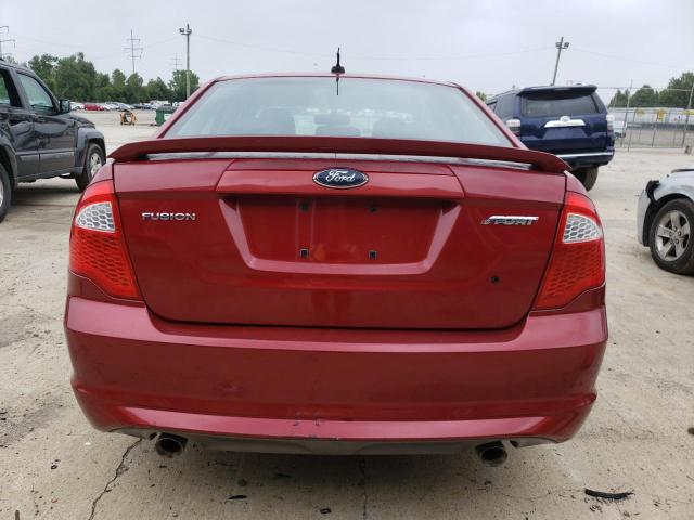 3FAHP0KC9AR209797 - 2010 FORD FUSION SPORT RED photo 6