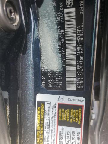 4T1BF1FK7CU109179 - 2012 TOYOTA CAMRY BASE ლურჯი ფოტო 12